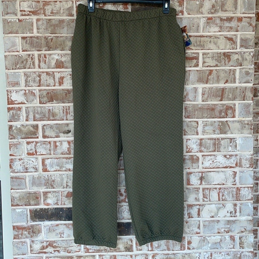 Lovely Melody Olive Green Quilted Sweat Pants